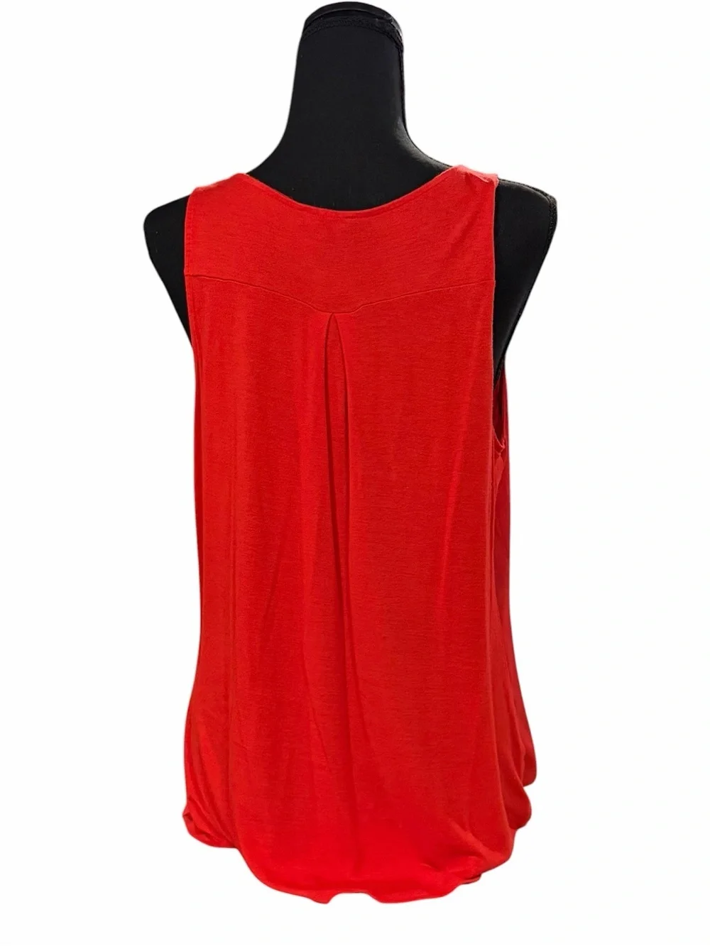 Michael Kors Red V Neck Zip Front Tank Top Women Large